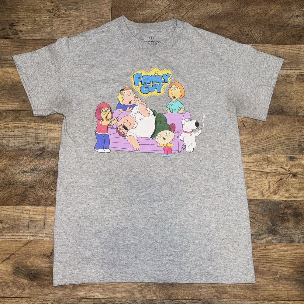 Family Guy Graphic T Shirt Grey Men's Size Small